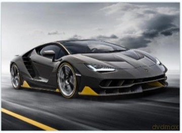 Diamentowa mozaika auto sportowe czarne na asfalcie NO-1008538