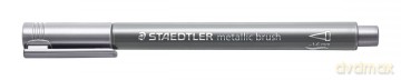 Flamaster pędzelkowy Metallic brush 1szt. srebrny Staedtler
