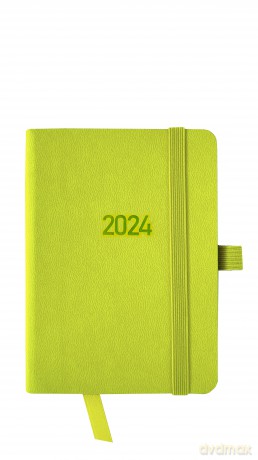 Kalendarz 2024 flex z gumką kieszonkowy V5 neon [KALENDARZ]