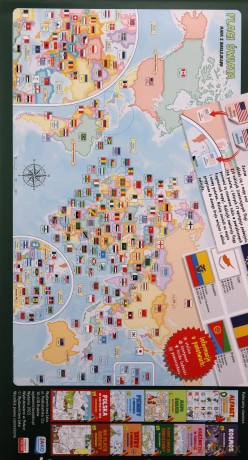Mapa Flagi Świata z naklejkami