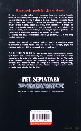 Smętarz dla zwierzaków wyd. kieszonkowe - Stephen King [KSIĄŻKA]