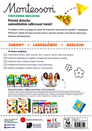 Zabawy malucha 2-3 lata. Montessori. Karty sensoryczne - Katarzyna Szcześniewska, Magdalena Szcześniewska, Marta Szcześniewska [KSIĄŻKA]