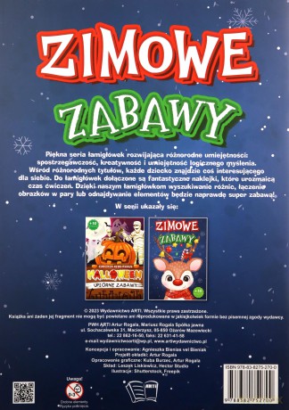 Zimowe zabawy. Łamigłówki [KSIĄŻKA]