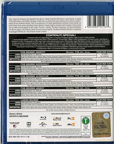 Bourne - Movie Collection Box Set Bluray Italian Import