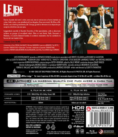 Reservoir Dogs (Wściekłe psy) [Blu-Ray 4K]+[Blu-Ray]