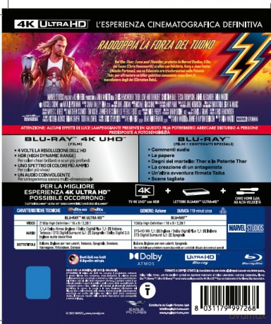 Thor: Love And Thunder - 4k (4k+Br) + Card Lenticolare