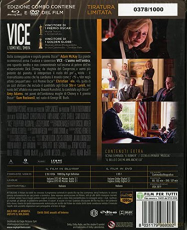 Vice - L'Uomo Nell'Ombra ''Oscar Cult'' Combo Ltd (Br+Dv) Ocard Numerata + Card Da