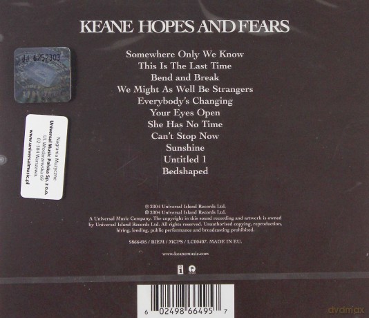 Keane: Hopes And Fears [CD]