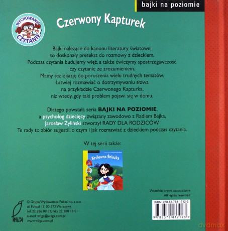Czerwony Kapturek. Bajki na poziomie - Wilga Wydawnictwo [KSIĄŻKA]