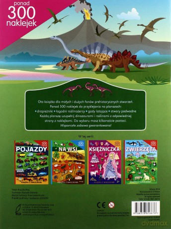 Dinozaury. Ponad 300 naklejek - May Klaudia [KSIĄŻKA]