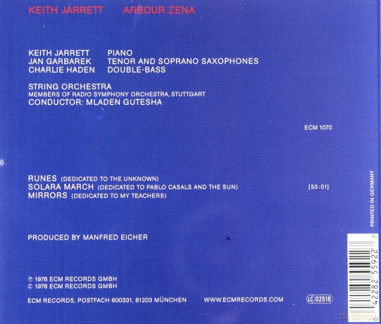Keith Jarrett: Arbour Zena [CD]