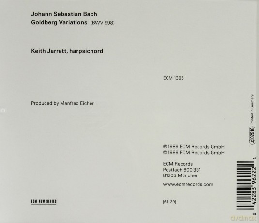 Keith Jarret: Bach:Goldberg Variationen [CD]