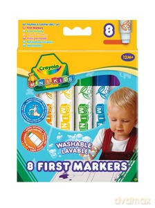 Flamastry zmywalne Mini Kids 8 szt. [ZABAWKA]