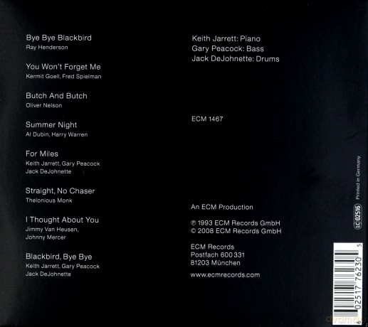 Keith Jarret: Bye Bye Blackbird (Touchstones) (ecopack) [CD]