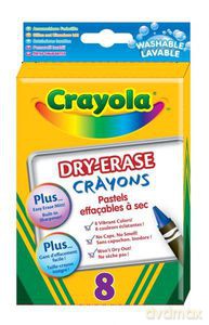 Kredki świecowe ścieralne 8 szt. [ZABAWKA]