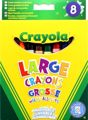 Kredki świecowe zmywalne 8 szt. [ZABAWKA]