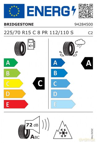 Bridgestone Duravis All Season 225/70R15 112 S przyczepność na śniegu (3PMSF), wzmocnienie (C)