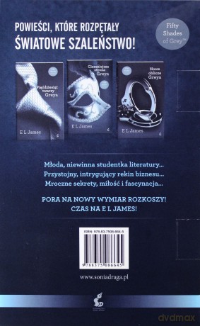 PAKIET GREYA (Pięćdziesiąt twarzy Greya / Ciemniejsza strona Greya / Nowe oblicze Greya) - James E L [KSIĄŻKA]
