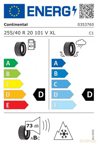 Continental ContiWinterContact TS 830 P 255/40R20 101 V przyczepność na śniegu (3PMSF), rant ochronny, wzmocnienie (XL) MO - Mecedes-Benz