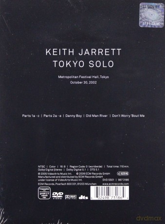 Keith Jarret: Tokyo Solo Dvd [DVD]