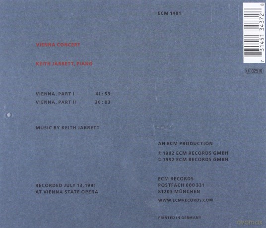Keith Jarret: Vienna Concert [CD]