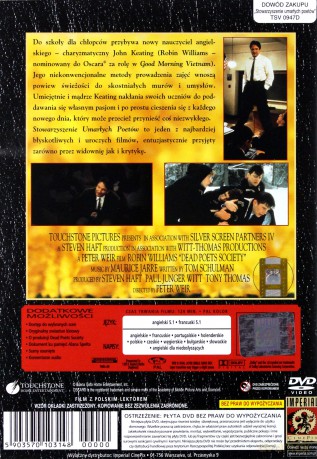Stowarzyszenie umarłych poetów [DVD]