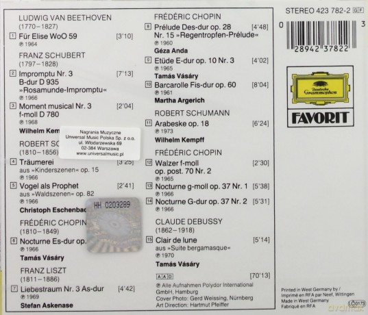 Kempf Anda Vasary: Various:Traeumerei [CD]