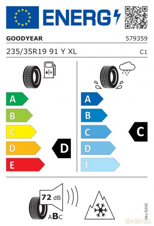 Goodyear Vector 4Seasons G3 235/35R19 91 Y przyczepność na śniegu (3PMSF), rant ochronny, wzmocnienie (XL)