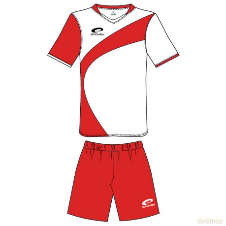 Spokey Breezy Komplet Piłkarski biało-czerwony (S)  [SPORT]