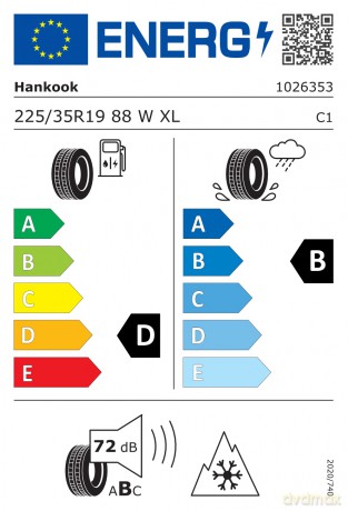 Hankook Winter i*cept evo3 W330 225/35R19 88 W przyczepność na śniegu (3PMSF), rant ochronny, wzmocnienie (XL)