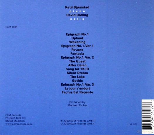 Ketil Bjornstad: Epigraphs [CD]