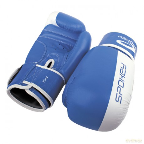 Spokey Rękawice Bokserskie Skórzane 10 Oz Niebieskie Duke [SPORT]