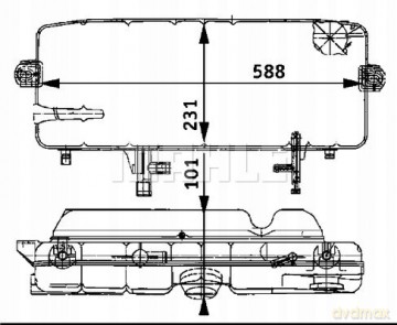 Płyn chłodzący Mahle CRT 46 000S Zbiorniczek wyrównawczy, Mercedes