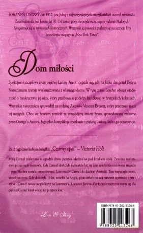 Romans historyczny 95: Dom miłości - Johanna Lindsey [KSIĄŻKA]