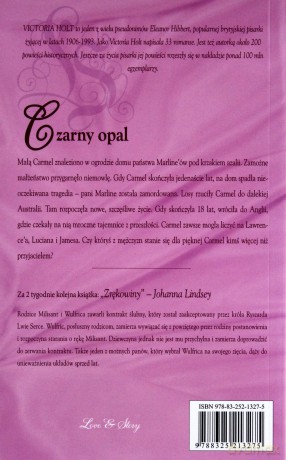 Romans historyczny 96: Czarny opal - Victoria Holt [KSIĄŻKA]