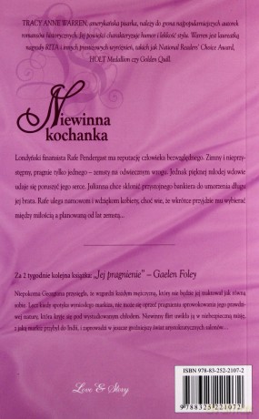 Romans historyczny 111: Niewinna kochanka - Tracy Anne Warren [KSIĄŻKA]