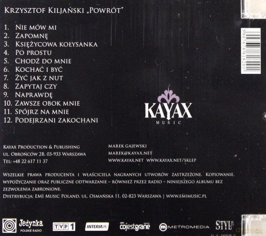 Krzysztof Kiljański: Powrót [CD]