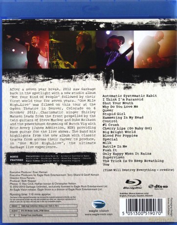 Garbage: One Mile High... Live [Blu-Ray]