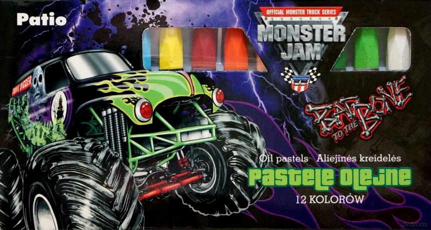 Monster Jam Pastele Olejne 12 Kol [GADŻET]