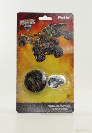Monster Jam Zestaw Gumka+Temperówka [GADŻET]