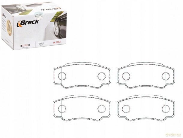 Zestaw klocków hamulcowych, hamulce tarczowe Breck 23921 00 703 00 Peugeot Fiat Citroen