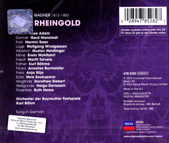 Karl Bohm: Wagner Das Rheingold [2CD]