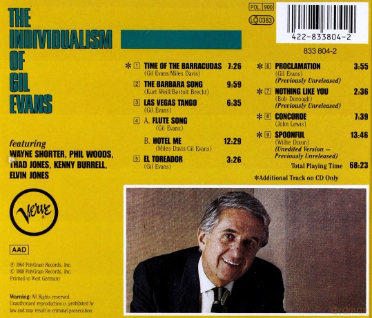 Gil Evans: The Individualism Of Gil Evans [CD]