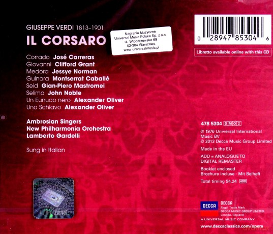 Lamberto Gardelli: Verdi Il Corsaro [2CD]