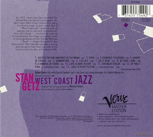 Getz Stan: West Coast Jazz (digipack) [CD]