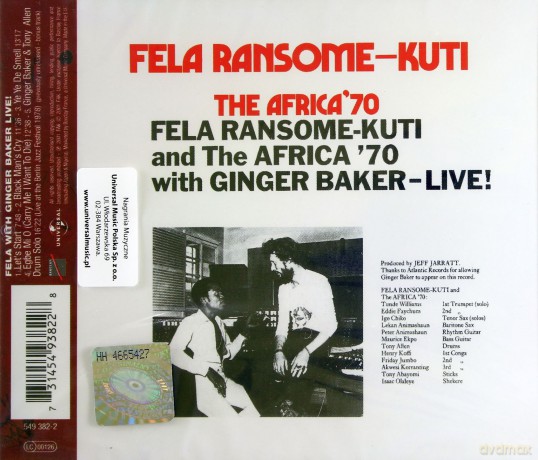 Kuti Fela Anikulap: Live With Ginger Baker [CD]