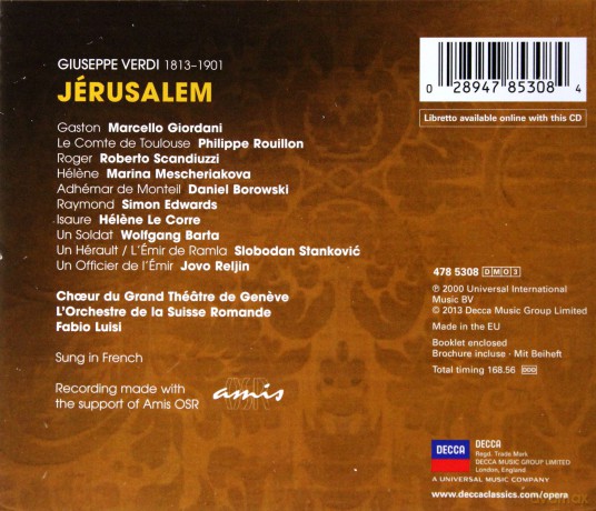 Fabio Luisi: Verdi Jerusalem [3CD]