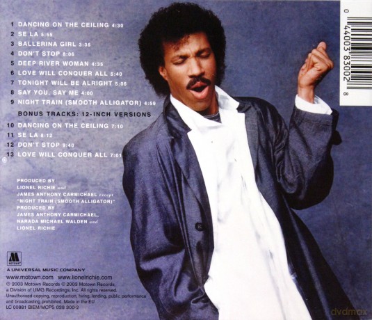 Lionel Richie: Dancing On The Celling (Remastered) [CD]