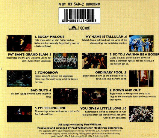 Bugsy Malone soundtrack [CD]