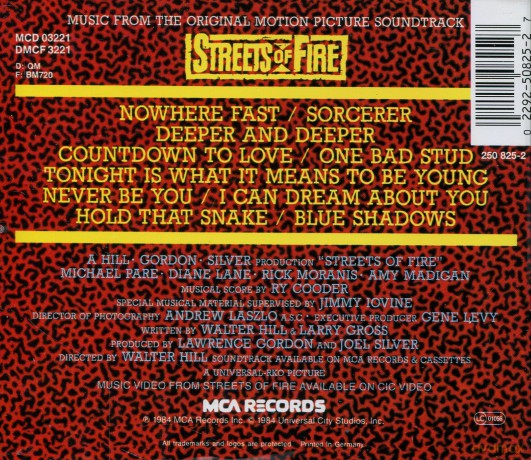 Streets Of Fire soundtrack (Ulice w Ogniu) [CD]
